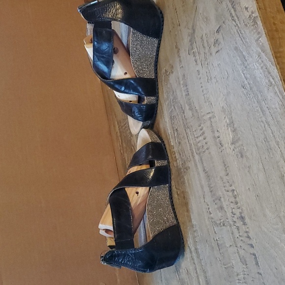 Josef Seibel Meike Leather Kork Wedge Sandals 37 - Picture 4 of 8